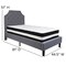 Flash Furniture Brighton Twin Platform Bed Set, Lght Gray SL-BM-9-GG - alternate 3